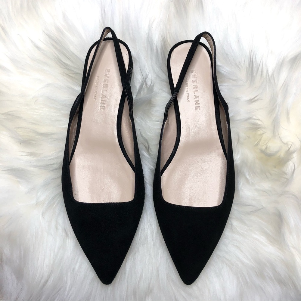 Everlane | NEW Editor Slingback Black Suede 5 - Picture 7 of 11